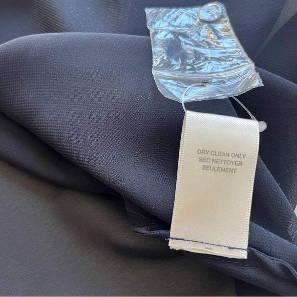 Rebecca Taylor Y2K Midnight Blue Navy Sheer Babydoll Slip Camisole Top size 0 - Picture 12 of 13